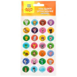 Наклейки гелевые Мульти-Пульти "Молодец", 10*22см, 28 наклеек, инд. уп., европодвес ES_40041