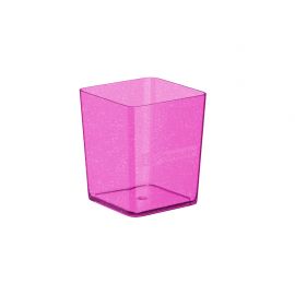Настольная подставка-стакан для канцелярских принадлежностей 1 отделение, розовый Base Glitter Erich