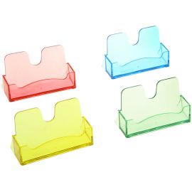 Подставка для визиток настольная Стамм, 40*100мм, цветная, ассорти ВТ05