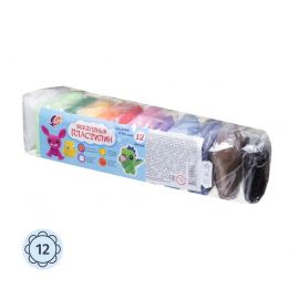 Пластилин 12 цветов 120 г. Луч воздушный