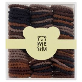Резинки для волос MESHU, тонкие, темные ассорти, по 10шт.,