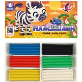 Пластилин 6 цветов 90 г. Луч ZOO