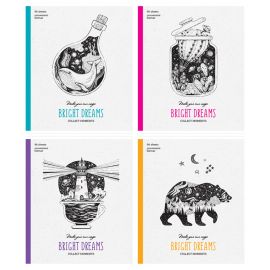 Тетрадь 96л., А5, клетка ArtSpace "Рисунки. Bright dreams", матовая ламинация, выборочный УФ-лак Т96