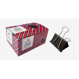 Зажимы для бумаг 75 мм (6 шт) черные в картонной коробке Attomex/48