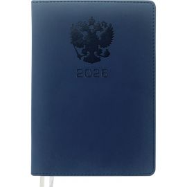 Ежедневник А5 2026 г,168 л, кожзам "deVENTE. Emblem" синий