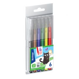 Фломастеры BERLINGO"Жил-был кот",6цв,упаковка блистер