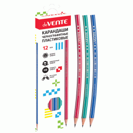 Карандаш простой HB deVENTE пластиковый ассорти