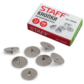 Кнопки STAFF 12мм*100шт/уп.