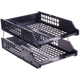 Набор из 2-х лотков,горизонт.на мет.стержнях,черн.