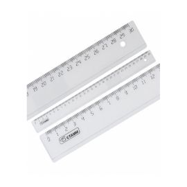 Линейка 30 см, прозрачная СТАММ (Россия)