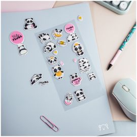 Наклейки объемные MESHU "Hello panda", 10*24см