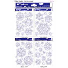 Наклейка новогодняя 20*30, 4вида по 3шт.