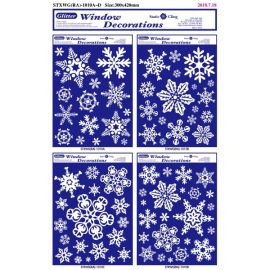 Наклейка новогодняя 30*42, 4вида по 3шт.