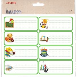 Набор наклеек для тетрадей 40x96 мм, 8 шт "deVENTE. Cool School"