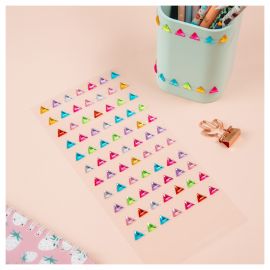 Наклейки акриловые MESHU "Сolorful crystal", 25*10см, стразы, 91 наклейка, инд. уп., европодвес MS_4