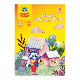 Папка для акварели, 10л., А4 Мульти-Пульти "Енот в Волшебном мире", 200г/м2 БА_27248