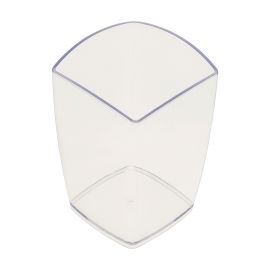 Подставка-стакан СТАММ "Тропик", пластиковая, квадратная, прозрачная ПС-30873