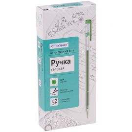 Ручка гелевая СПЕЙС,без грипа,0,5мм,зеленая