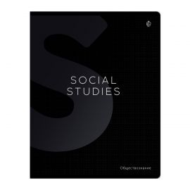 Тетрадь предметная 48л. Greenwich Line "Сolor black" - Обществознание, софт-тач ламинация, выборочны