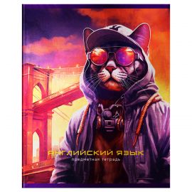 Тетрадь предметная 48л. BG "Мир будущего" - Английский язык, металлизированный картон ТП5ск48 56344