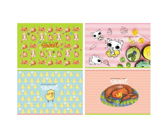 Альбом для рисования 16л., А4, на скрепке BG "Веселые зверюшки", эконом