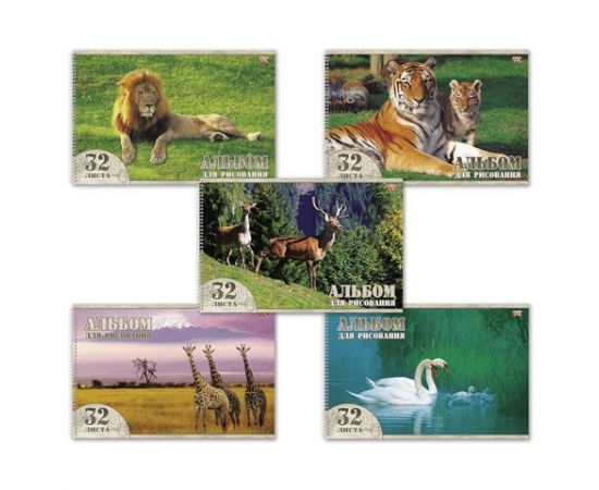 Альбом для рисования 32 л  Хатбер,гребень, 100г/м2