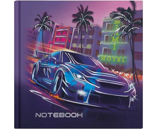 Блокнот 48 л 105х105 мм точка дизайнерский блок твердый переплет "Notebook. Крутая тачка"/40