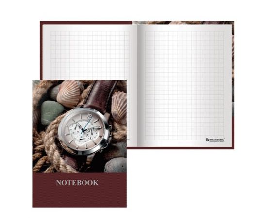 Блокнот А6, 80 л., обложка ламинированная, клетка, BRAUBERG, 110х147 мм
