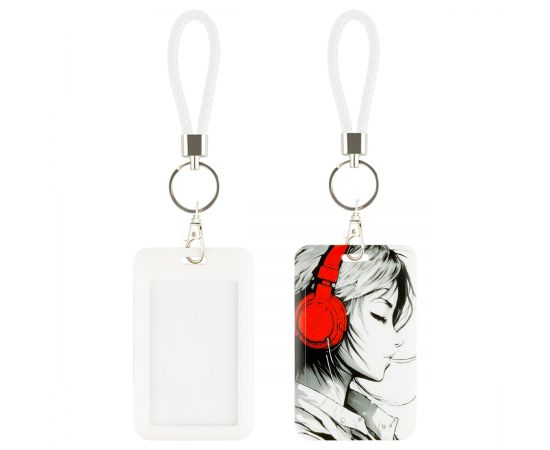 Бейдж вертикальный MESHU "Music", 110*70мм, петля с карабином, 2D печать, опп пакет с европодвесом M