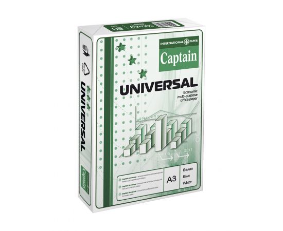 Бумага А3 CAPTAIN Universal, 80 г/м2, 500 листов