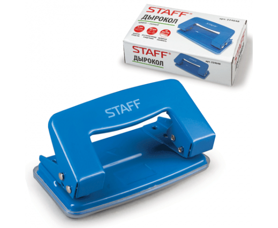Дырокол STAFF на 10 листов, металлический