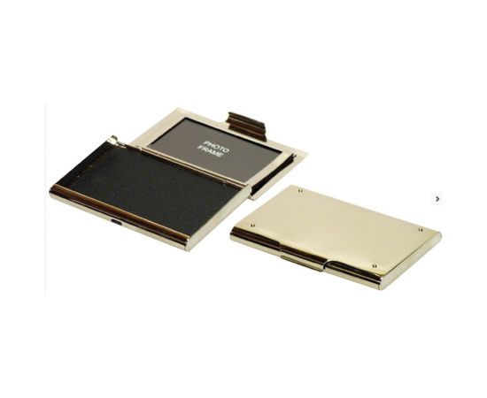 Визитница с фоторамкой, металл