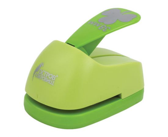 Дырокол фигурный "Листок клевера", диаметр вырезной фигуры 38 мм, ОСТРОВ СОКРОВИЩ