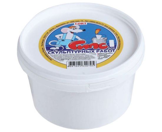 Гипс для скульптурных работ, 450 г, белый, LORI