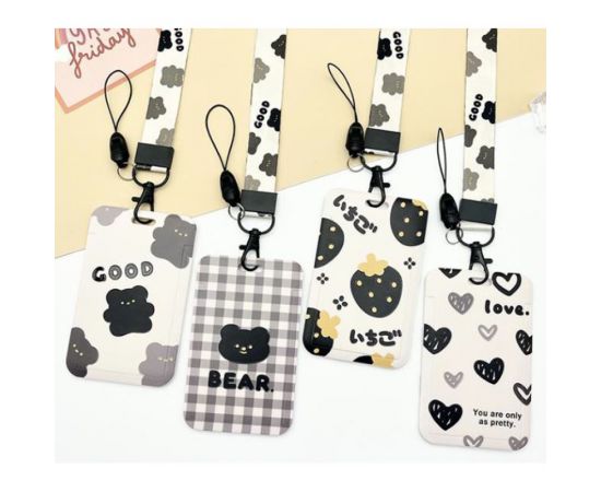 Идентификатор вертикальный 110х70 мм школьный ассорти 4 дизайна deVENTE "Monochrome cuteness "