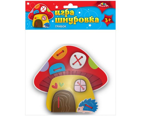 Игра-шнуровка "Грибок",в ассортименте