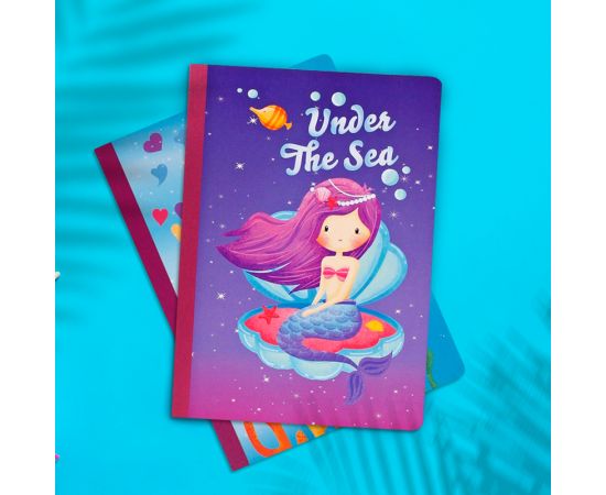 Записная книжка А5, 36л., "Русалки", тонированный блок, ассорти