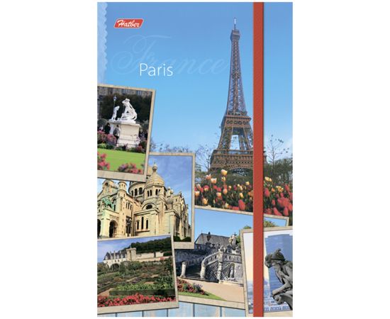 Записная книжка+блокнот А6 80 +50л. греб/скл., на резинке Хатбер