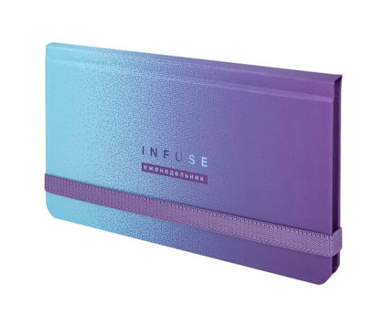 Еженедельник 171х93 мм недатированный, 64 л, картон BRAUBERG "Infuse" с резинкой