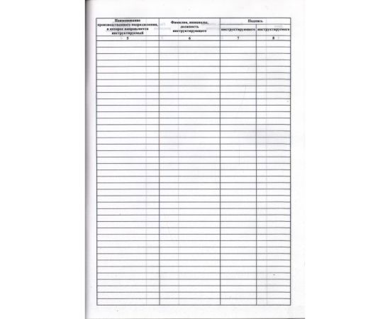 Журнал вводного инструктажа