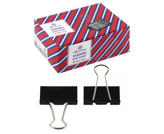 Зажимы для бумаг 51 мм, Attomex