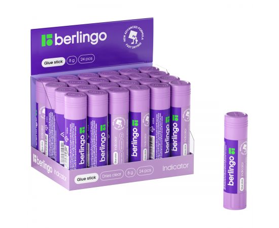 Клей-карандаш BERLINGO 08 гр."Indicator"