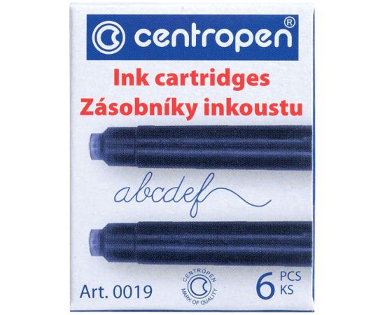 Картриджи чернильные Centropen синие, 1шт(1 баллончик)