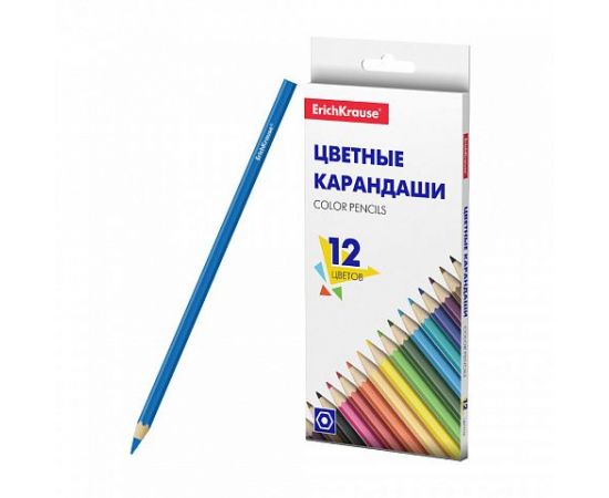 Карандаши цветные 12 цветов ErichKrause Basic