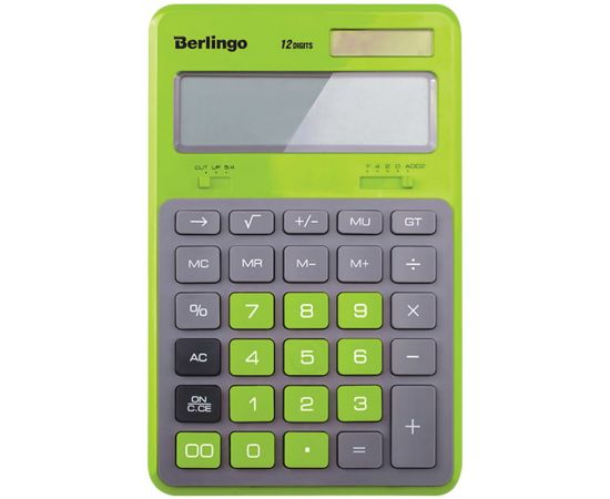 Калькулятор BERLINGO 165*105*13мм 12 разр цветной