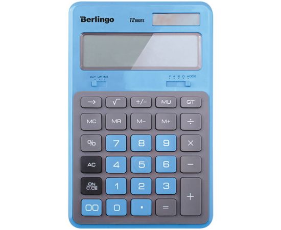 Калькулятор BERLINGO 165*105*13мм 12 разр цветной