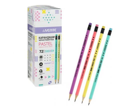 Карандаш  de Vente с ластиком НВ Pastel