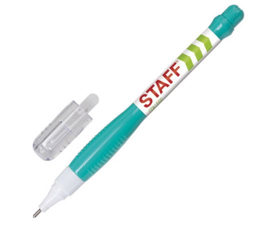 Корректор-ручка STAFFэконом,6мл.,метал.наконечник