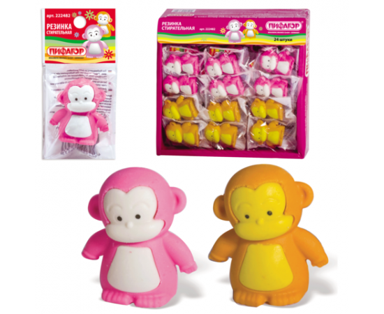 Ластик ПИФАГОР "Обезьянка"