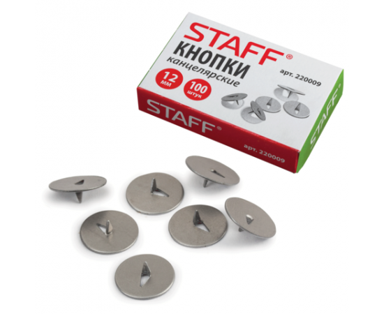 Кнопки STAFF 12мм*100шт/уп.